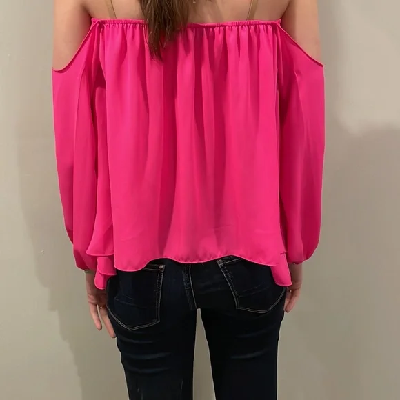 Pink necessary clothing off the shoulder top - Picture 5 of 6
